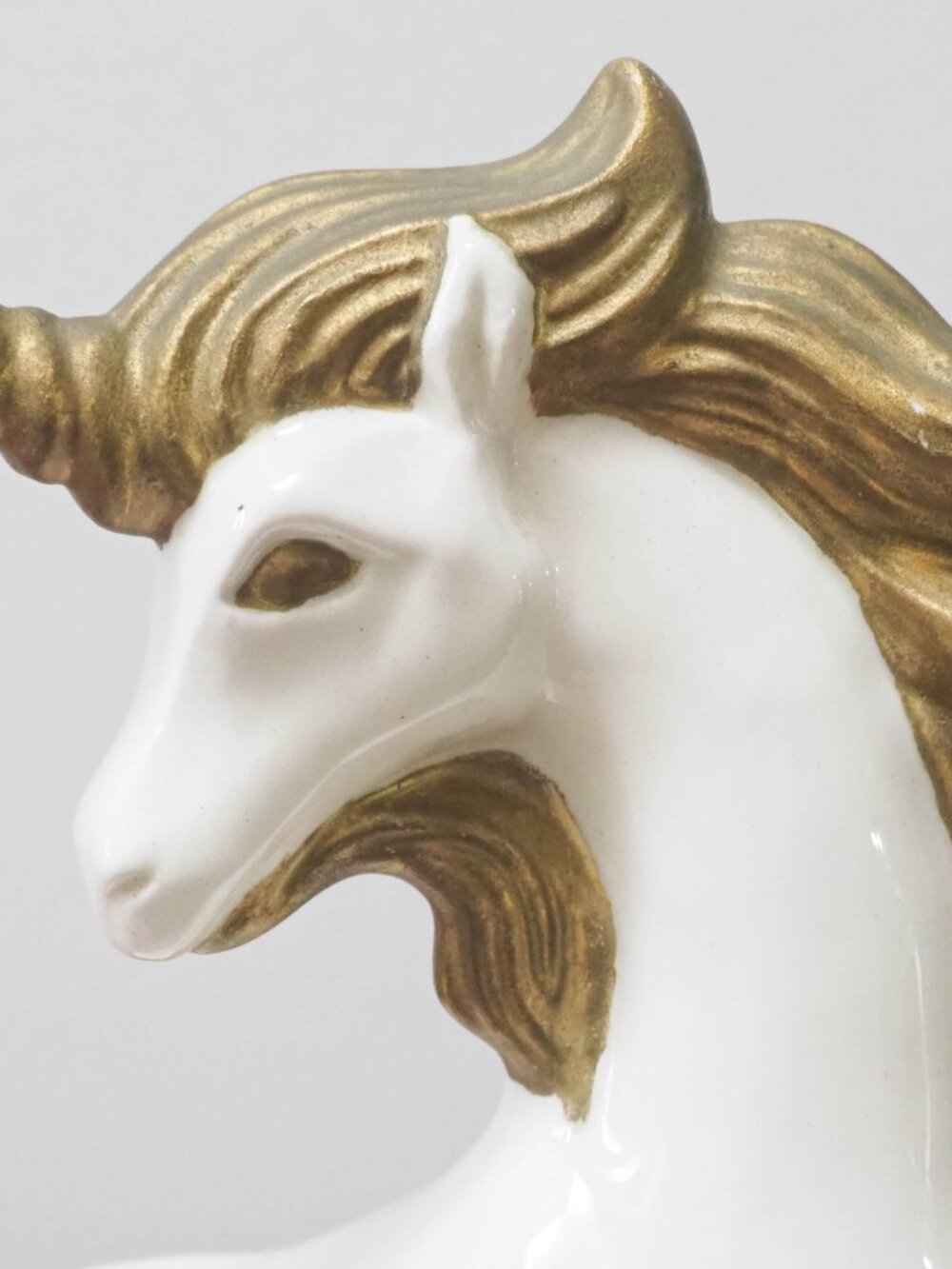Vtg Ceramic Mold Unicorn Figurine - Vintage Unicorn Decor - Picture 10 of 11